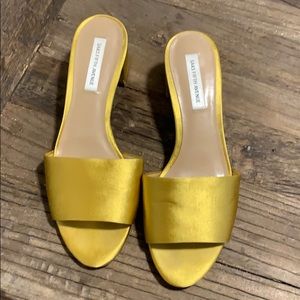 Super cute silk mules